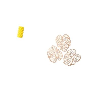 Imagem de Fenteer Vaso de Flores de Porcelana, Enfeite de Mesa com Folhas de Palmeira, Decoração de Parede de Madeira, Mesa Criativa, Sala de Estar, Vaso de Frutas E Ar