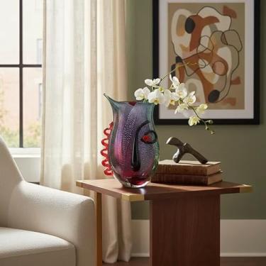 Imagem de Murano Peça Artesanal Para Decoração Com 28cm, Murano ideal para decoração Sala e diversos ambientes - Casamento - Decoração - Enfeites - Mesa Posta - Vasos Decorativos.