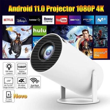 Imagem de Projetor 4K HD 150 Polegadas Celular, Tv B0x, Xbox, PS, Pc, Wifi HY300