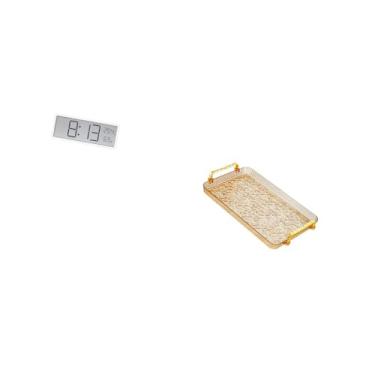 Imagem de Fenteer Relógio de Parede Digital, Relógio de Mesa, Multiuso, Display Grande, Temperatura E Umidade para Escritório, Quarto, Prato de Sobremesa, Mesa de