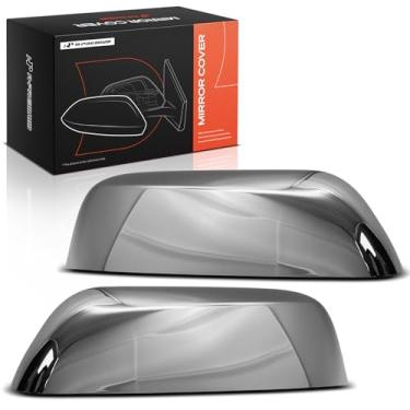 Imagem de A-Premium 2 peças de tampas de espelho retrovisor do lado do motorista e do passageiro - compatível com Ford Explorer 2019 - cromado