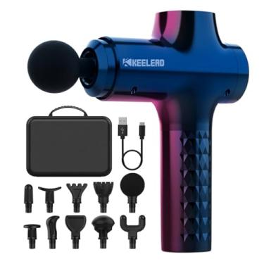 Imagem de Pistola Massageadora Muscular Profissional Fisioterapia, Massageador Elétrico com 10 cabeças