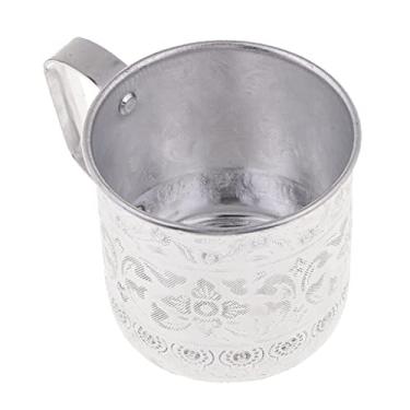 Imagem de Xiaojikuaipao Caneca de lata de flor esculpida na Tailândia | Requintados talheres colecionáveis | Decoração de casa e presente para amantes de café