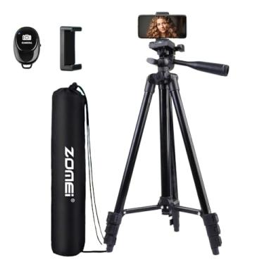 Imagem de UEGOGO Tripé para Telefone de 60 Polegadas, Compatível com iPhone/Android/Câmera Esportiva, com Controle Remoto e Clipe Universal, Preto