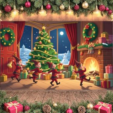 Imagem de Faixa de boneco de neve de Natal, inverno, cena de rena, tema de inverno, decoração de férias para celebração, celebração sazonal