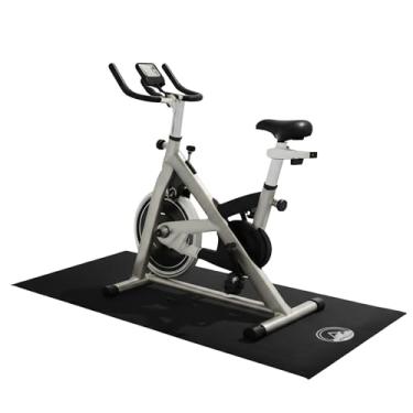 Imagem de Tapete de esteira – Almofada de equipamento de ginástica doméstica de 76 x 182 cm – Tapete de exercício de 5 mm para bicicleta, tapete de caminhada ou elíptico em madeira ou carpete – Tapete de treino