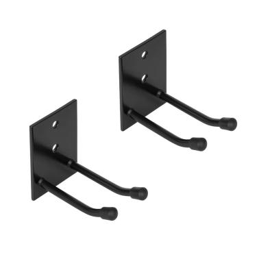 Imagem de Kit 2 Suportes de Parede 7cm Organizador Multiuso para Rodos e Vassouras - 2 Lugares - NV801PR