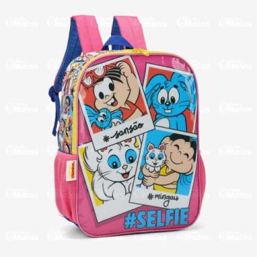 Imagem de Mochila De Costa Escolar Selfie Turma Da Mônica LUXCEL, Rosa