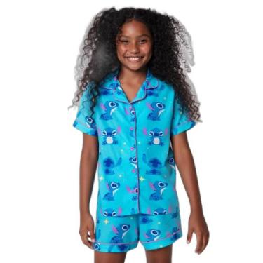Imagem de Pijama Manga Curta Viscose Menina Teen Stitch - Puket, 12