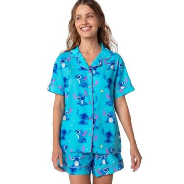 Imagem de Pijama Manga Curta Viscose Feminino Stitch - Puket, PP