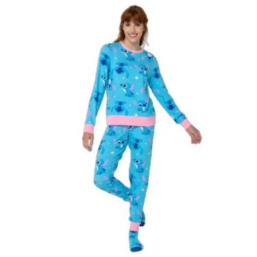 Imagem de Pijama Manga Longa Ultra Visco Feminino Stitch - Puket, GG