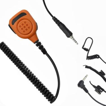 Imagem de JUYODE Microfone remoto de lapela de ombro VX-6R de 3,5 mm para rádio Yaesu Vertex VX-6 VX-7R VX-170 FT-270 HT Standard Horizon HX210 HX270 HX400 HX750S HX870 HX890 (129-laranja)