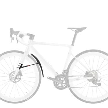 Imagem de 1/2PCS Para-lama de bicicleta MTB Gravel com luz traseira, protetor de lama dianteiro e traseiro com liberação rápida, acessório para bicicleta de montanha(700C Front Fender)