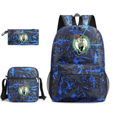 Imagem de Conjunto de mochilas escolares Celtics de 3 peças para estudantes