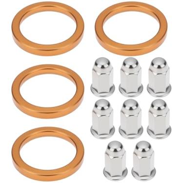 Imagem de SG Store 2 conjuntos de juntas de escape com porcas compatíveis com Honda CB/CL160/175/200 XL/XR250/350/500/600 E