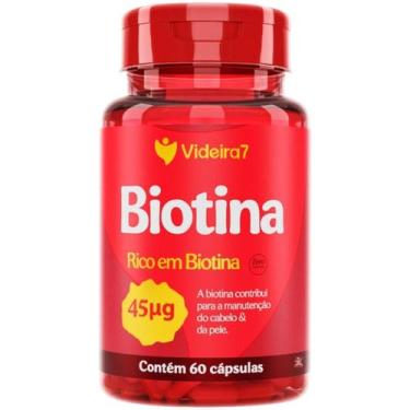 Imagem de Biotina 45Mcg 150% Da Idr 1 Cápsula Ao Dia 60 Cápsulas - Videira7