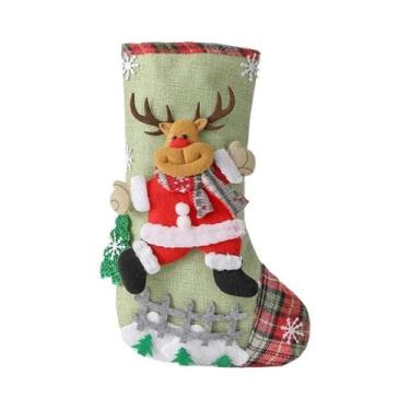 Imagem de Conjunto De Meias De Natal De Pelúcia Com Papai Noel, Boneco De Neve, 