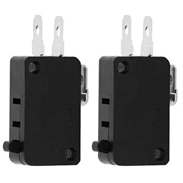 Imagem de GLOGLOW Componentes da Panela de Pressão Elétrica Interruptor, Material ABS, Corrente 16A, 125V / 250V, Resistência à Temperatura 105F, Preto, 28x16x10mm, 2 Pacotes KW3AT-16 Porta de Microondas Nan