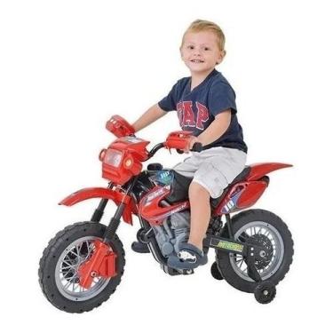 Imagem de Mini motocross azul usa elétrica motinha infantil playduo - Xplast