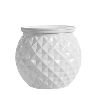 Imagem de Mini vaso de suculentas autoirrigável para decoração de escritório, vaso de mesa de plástico removível (branco)