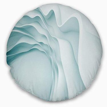 Imagem de Sala de estar Designart Fractal grande azul ondas 3D contemporâneas, sofá, almofada de alta qualidade + capa de almofada impressa em ambos os lados 40 cm