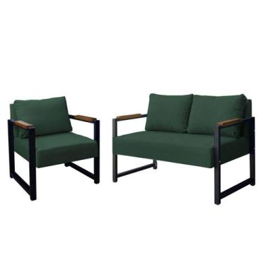 Imagem de Conj. 01 Poltrona e 01 Namoradeira Estilo Industrial Ipanema - Gonçalv