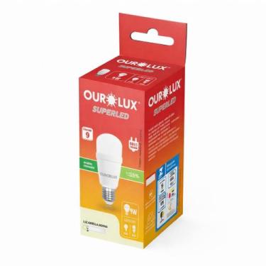 Imagem de Lampada superled 9w e27 3000k branco quente bivol ourolux