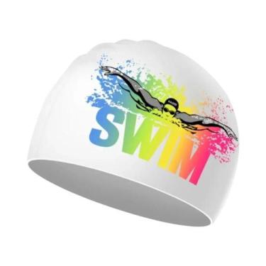 Imagem de Touca De Natação Unissex Antiderrapante E Impermeável De Silicone, Cha