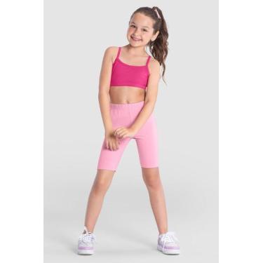 Imagem de Bermuda ciclista infantil menina em cotton Brandili, 6, Rosa