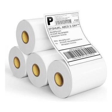 Imagem de 10 Rolos Etiqueta 10x15 100x150 Térmica Serrilha 200 un/rl - Higipack