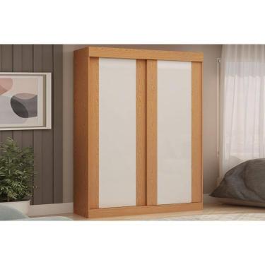 Imagem de Guarda Roupa Solteiro 2 Portas De Correr 2 Gavetas Toledo Flex Cinamomooff White Ou Fendi Genialflex