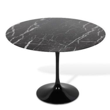 Imagem de Mesa De Jantar Tulipa Saarinen Redonda 110 Cm Mármore Nero