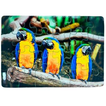 Imagem de Kit 4 Quebra-cabeças Aves Divertido Educativo 24 Peças