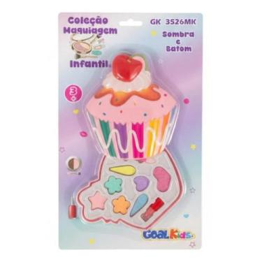 Imagem de Kit De Maquiagem Infantil Capivara Batom Sombra Completo - Goalkids