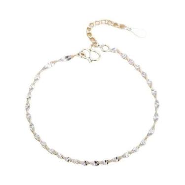 Imagem de Tornozeleiras Femininas Ajustáveis De Prata Esterlina 925 Com Pingente