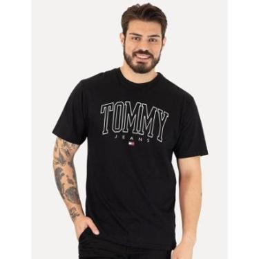 Imagem de Camiseta Tommy Jeans Masculina College Graphic Preta-Masculino
