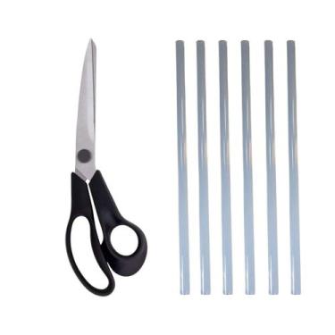 Imagem de Cola Silicone fixador De Objetos Artesanatos Tesoura Preta - ORIGINAL