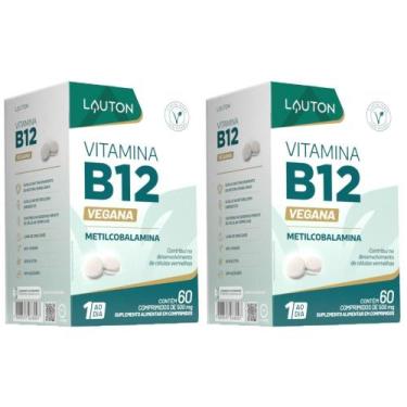 Imagem de KIT 2X Vitamina B12 (Metilcobalamina) Vegana 60 comprimidos - Lauton