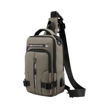 Imagem de Bolsa Transversal Masculina Multifuncional Com Carregamento USB, Casua