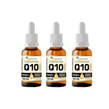 Imagem de Kit 3x Coenzima Q10 100mg gotas Laranja 3x30ml Flora Nativa-Unissex