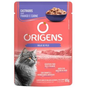 Imagem de Sachê Origens Premium Especial para Gatos Adultos Castrados Sabor Fran