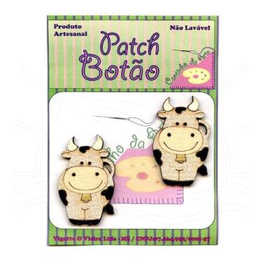 Imagem de Botton Patch Vaca com Sininho 2508 - 2 Unid - Cantinho da Arte