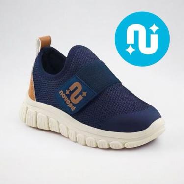 Imagem de Tênis Infantil Novopé Soft Sport Super Flex Marinho Whisky tamanho 20 