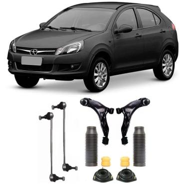 Imagem de Bandeja + Bieleta + Kit Batente JAC J3 Dianteiro 2009 Até 2012 O Par