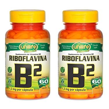 Imagem de Vitamina B2 (Riboflavina) - 2 unidades de 60 Cápsulas - Unilife