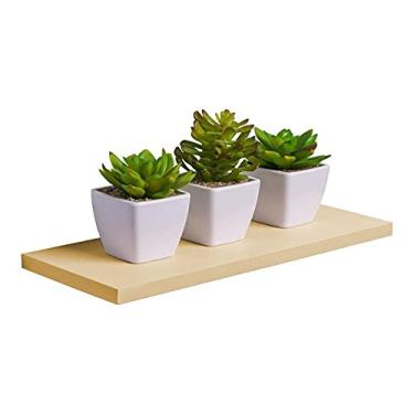 Imagem de Prateleira 40 x 20cm Bege Claro Suporte Invisível