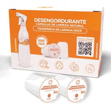 Imagem de YVY Refil Desengordurante Laranja Doce - Kit Limpeza Natural, Produtos de Limpeza - Remove Gordura Resistente, Vegano, Hipoalérgico, Cruelty Free - Poupe espaço - 2 Cápsulas, 1080ml Total