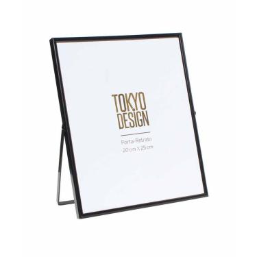 Imagem de Porta Retrato em Metal e Vidro para Foto 20x25 Moldura Preto