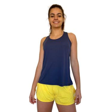 Imagem de Regata Feminina Fitness Azul Marinho Classic