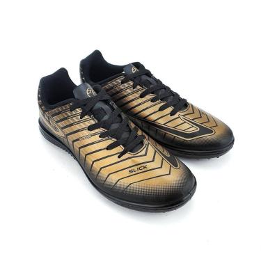 Imagem de Chuteira Society Topper Slick III Sintético Preto e Dourado